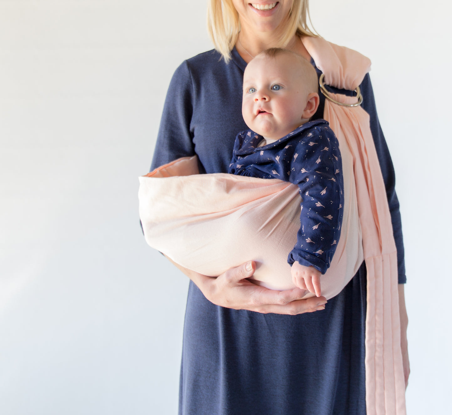 BabyWombWorld Ring Sling - Adjustable, Soft, Hands-Free Baby Carrier for Newborns & Toddlers - Pink