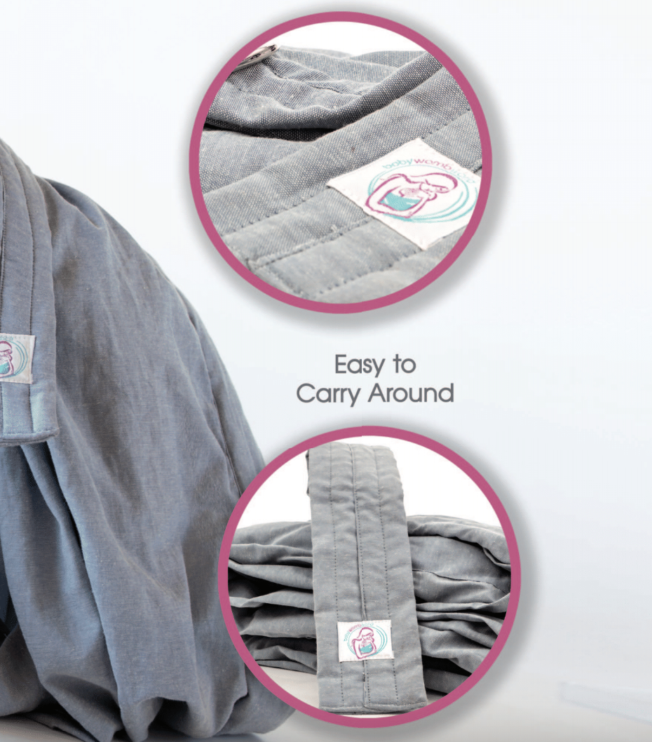 Ring Sling - Adjustable, Hands-Free Carrier for Newborn to Toddler Age - Light Grey