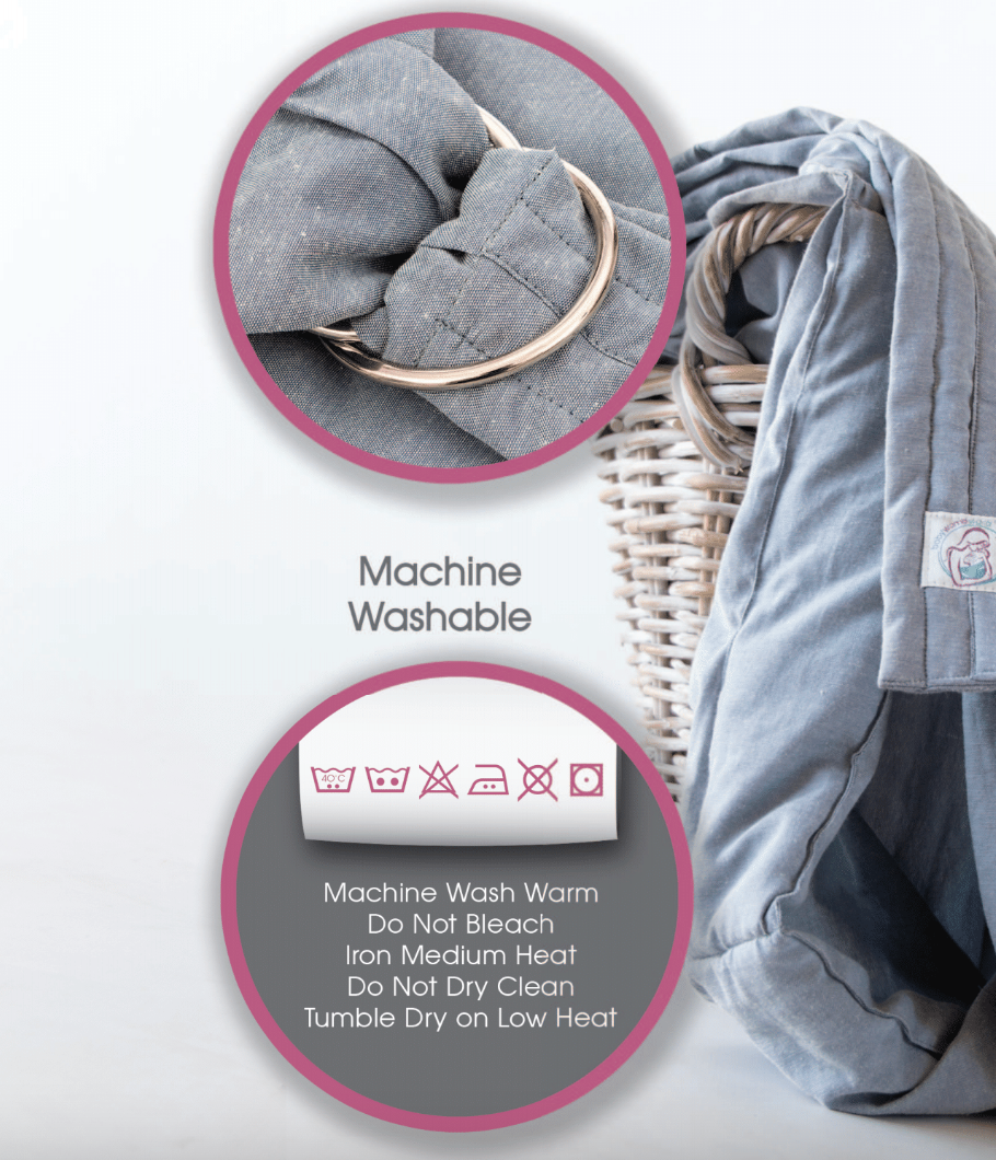 Ring Sling - Adjustable, Hands-Free Carrier for Newborn to Toddler Age - Light Grey