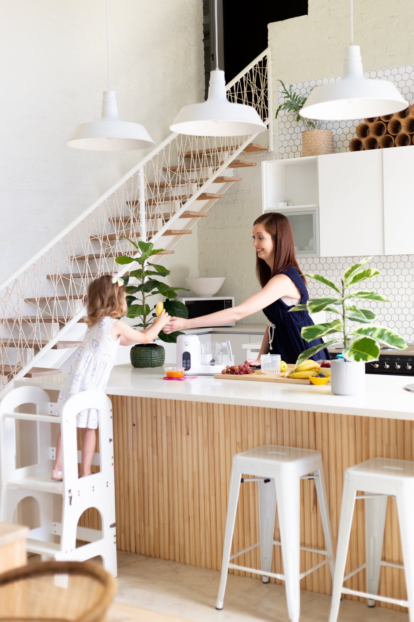 2-in-1 Kids Step Stool and Montessori Learning Tower